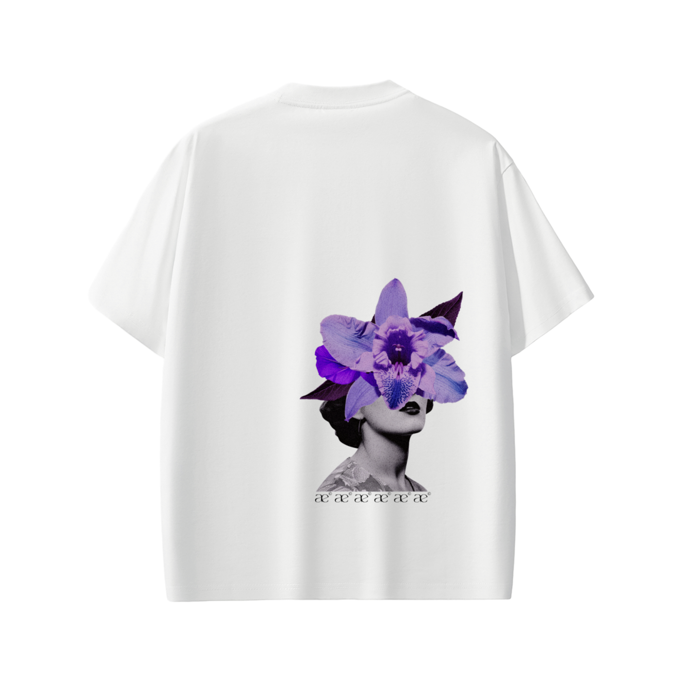 fæ // first light oversized heavyweight organic cotton tee, back view