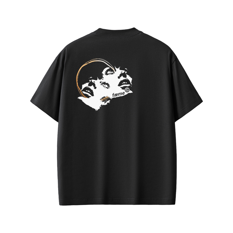 fæ // broken oversized heavyweight organic cotton tee, back view