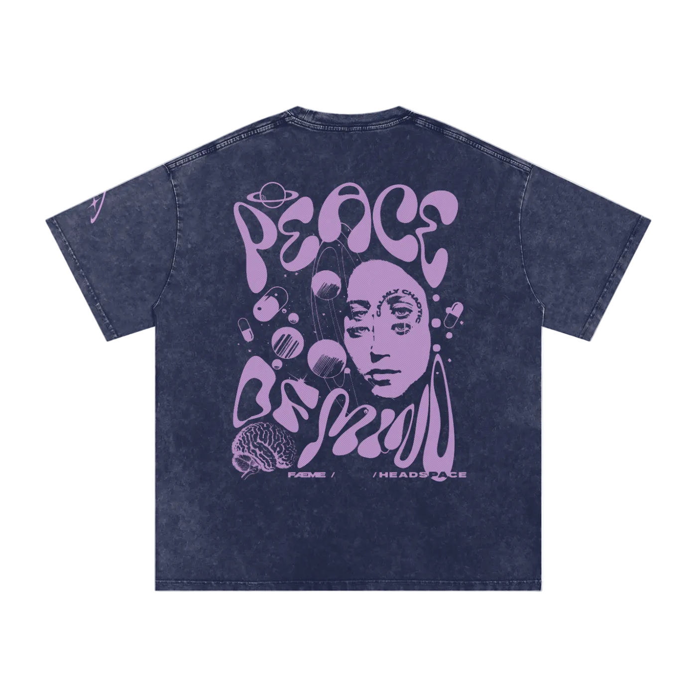 fæ // peace of mind oversized heavyweight organic cotton tee, back view