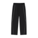 Black pants with white stripes